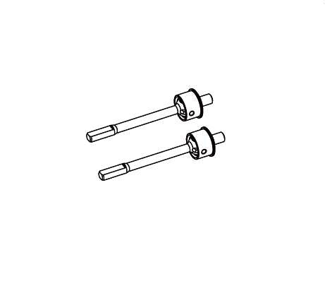 2PCS Front CVD Drive Shaft for HobbyPlus CR18P 1/18