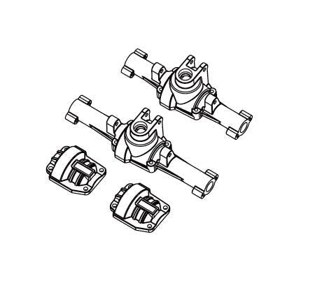 Front/Rear Axle Set for HobbyPlus CR18P 1/18