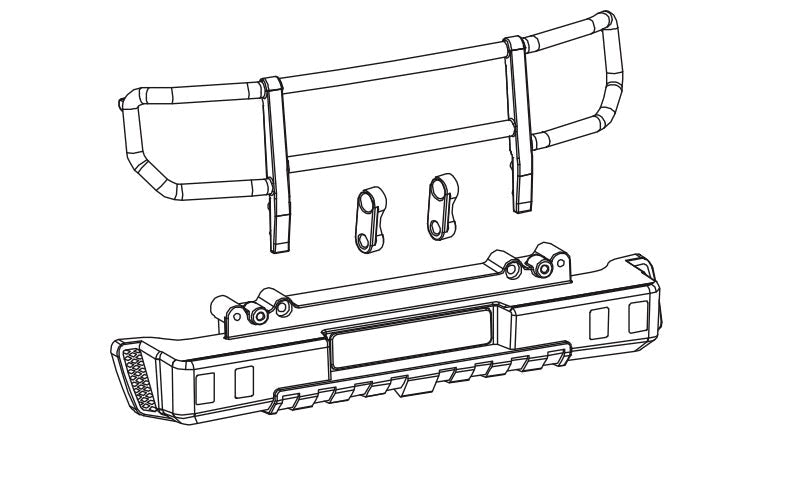 Front & Rear Bumper for Absima CR4.4 Wolf 1/10
