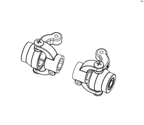 Vorderes Lenk-Naben- und Spindel für HobbyPlus CR24 1/24