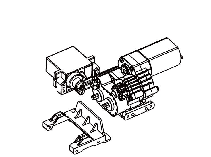 Gear Box Harv./RV for HobbyPlus CR18P EVO 1/18