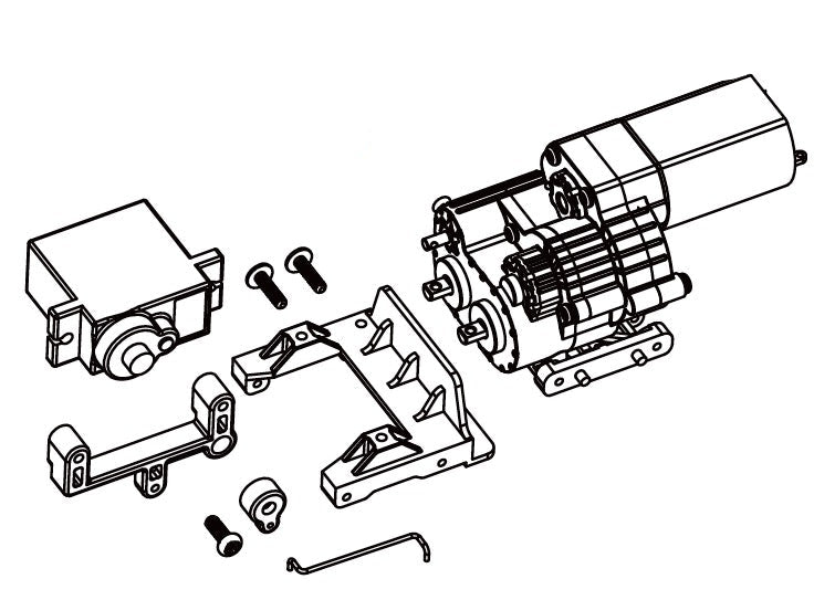 T-Hunter Gear Box for HobbyPlus CR18P EVO 1/18