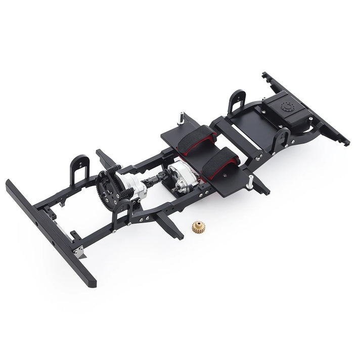 Chassis Frame w/ Transmission Transfer Case for RC4WD Gelande II 1/10 (Metaal)