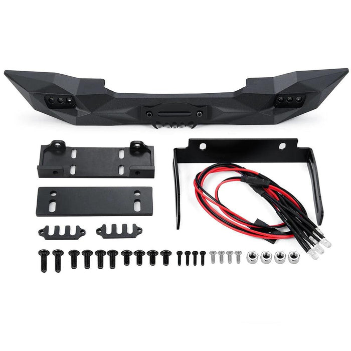 Front Bumper w/ Led Lights for TRX-4 Axial SCX10 II 1/10 (Aluminium)