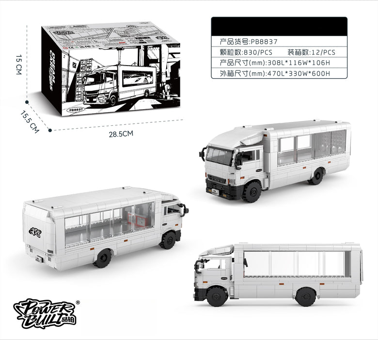Pinbo PB8837 F3 Closed Trailer Truck Model Building Blocks (830 Stukken)