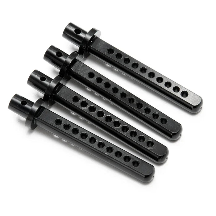 6-Pack RC Body Clips With Pull Tabs & Mounting Bracket For 1/10 Scale Crawlers (Blue)