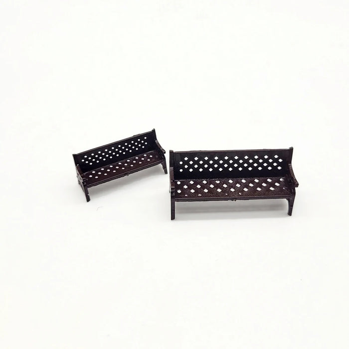 2PCS Miniature Park Bench Model 1/42-150