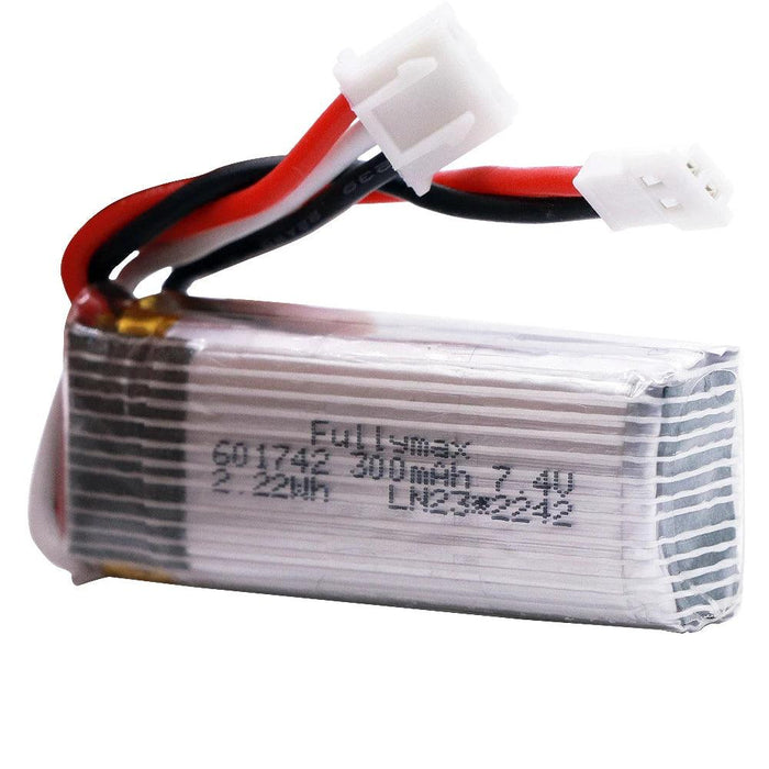 1 à 5 batteries LiPo 7,4 V 300 mAh 30 C