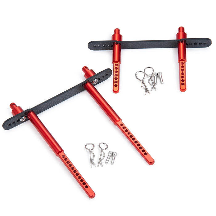 Front-/Heck-Karosseriepfostenhalterungen für Axial SCX10 II 1/10 (Metall und Kohlefaser)