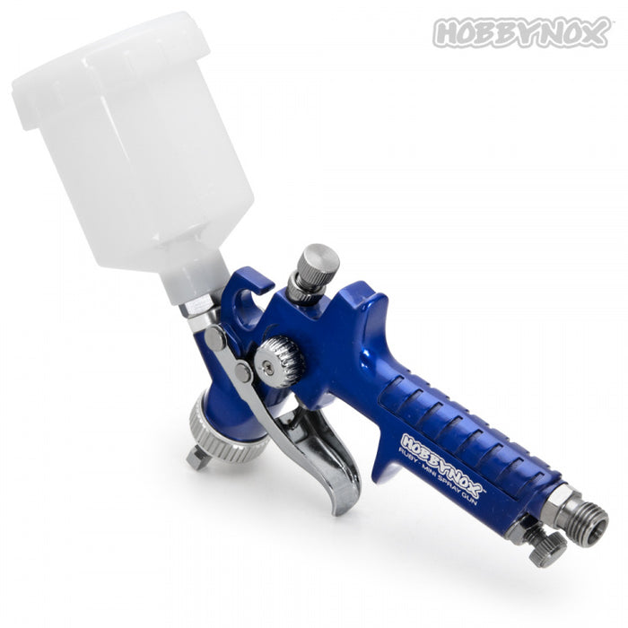 Hobbynox Mini-Spritzpistole mit Oberbecher 0.8mm 125ml Becher 3m Schlauch