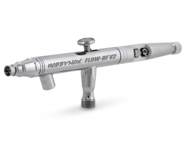 Hobbynox FLOW-BF V2 Airbrush mit Unterseitenzufuhr 0.5mm und 1.8m Schlauch