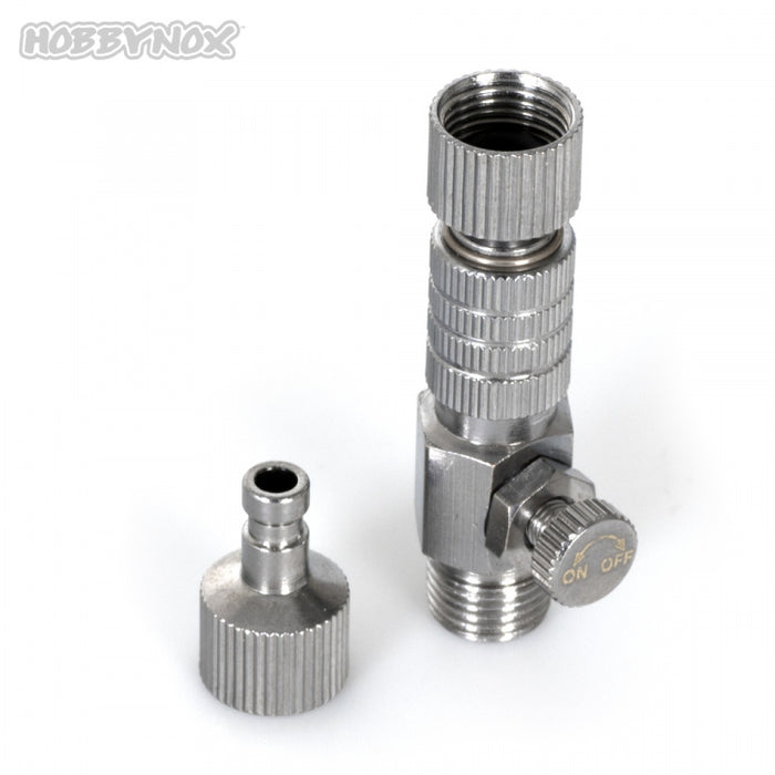 Hobbynox Airbrush-Schnellkupplung MPC G1/8 mit zwei Stecker-Teilen