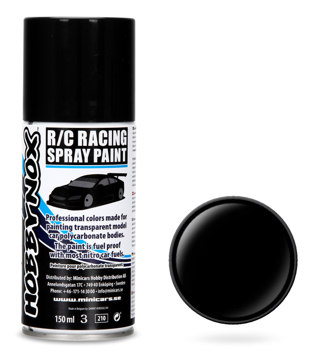 Hobbynox schwarzer R/C-Rennsprühlack 150 ml