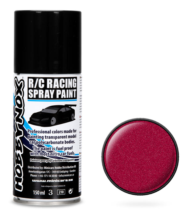 Peinture en aérosol de course R/C rouge métallisé Hobbynox 150 ml