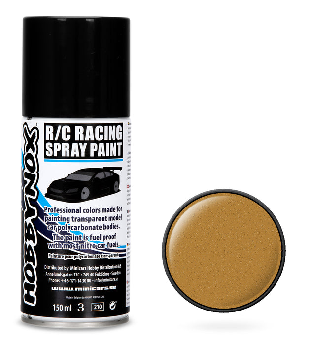 Peinture en spray de course R/C doré métallique Hobbynox 150 ml