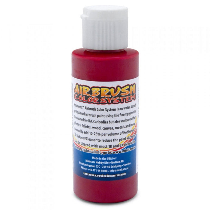 Peinture aérographe Hobbynox rouge transparent 60ml