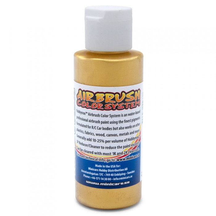 Hobbynox peinture pour aérographe or nacré 60ml