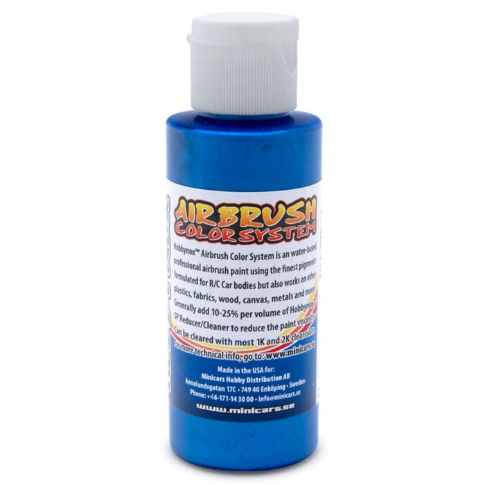 Peinture pour aérographe Hobbynox bleu perle 60ml