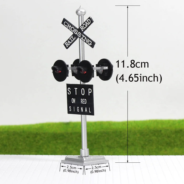 1PC O Scale 4-Light Railroad Crossing Signal 1/43 (Plastic) ABS09