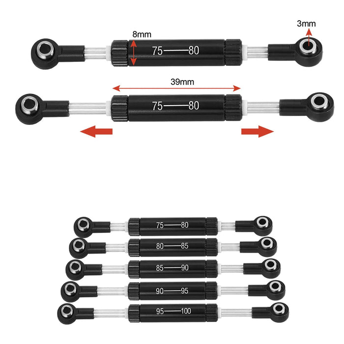 1PC 75-100mm Verstellbare Lenkstange 1/10 (Alu)