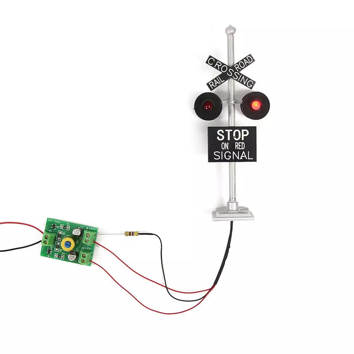 1PC O Scale 4-Light Railroad Crossing Signal 1/43 (Plastic) ABS09