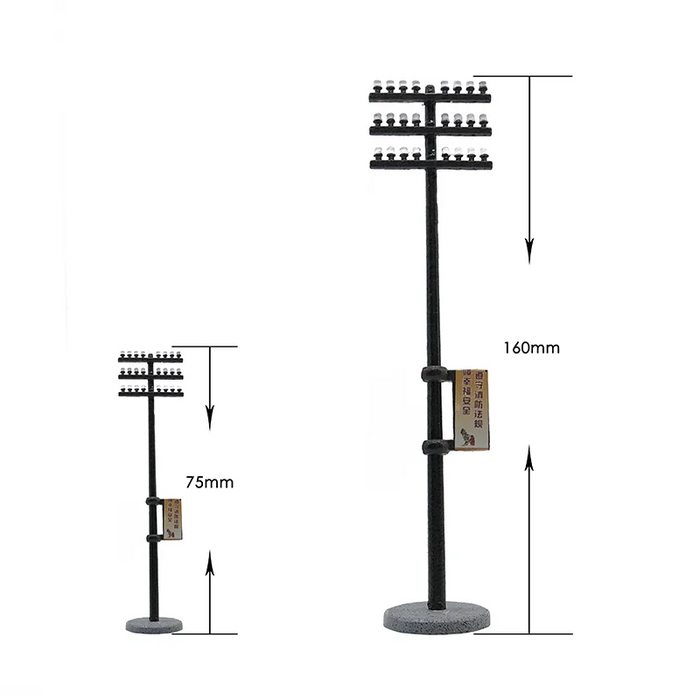 Mini Power Line Pole 1/76/87/160 OO/HO/N