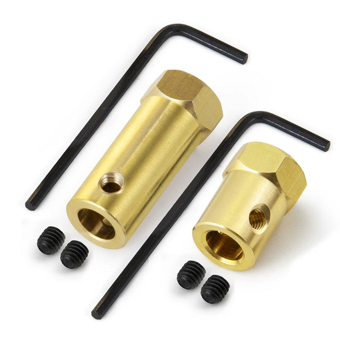 12mm Extended Hex Shaft Coupling 1/10 (Messing)