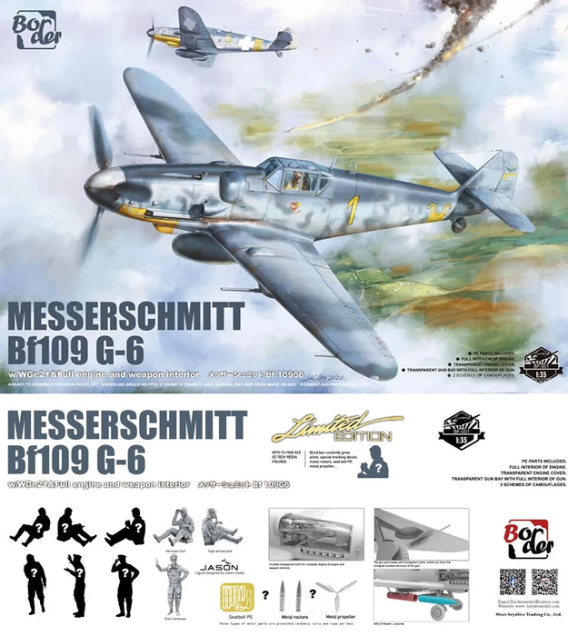 BF-001 Messerschmitt BF109G-6 Flugzeug 1/35