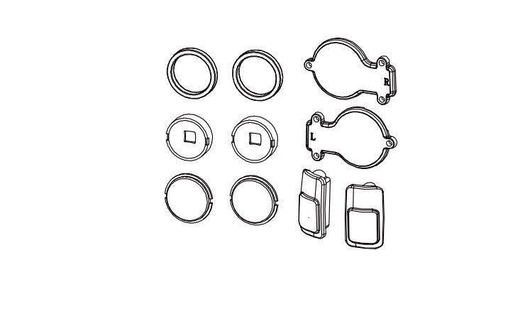Scheinwerfergehäuse-Set für Absima CR4.4 Patrol 1/10