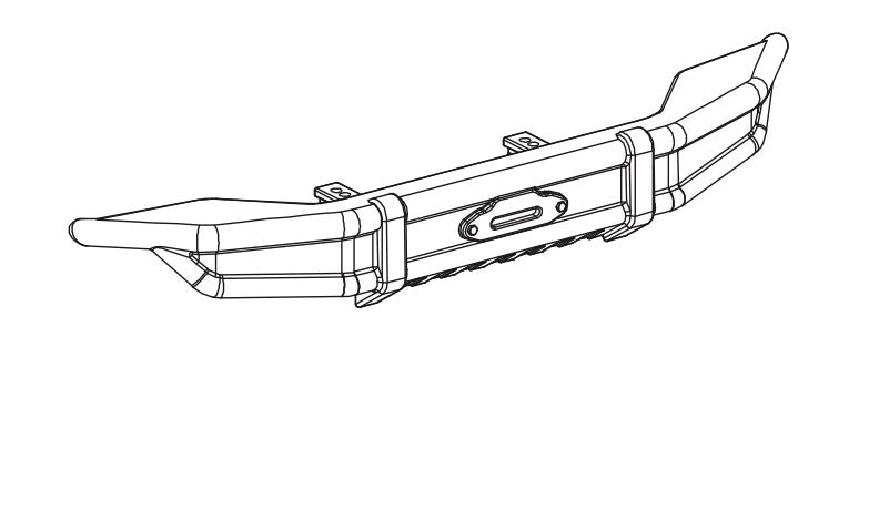 Pare-chocs avant robuste pour Absima CR4.4 Wolf 1/10
