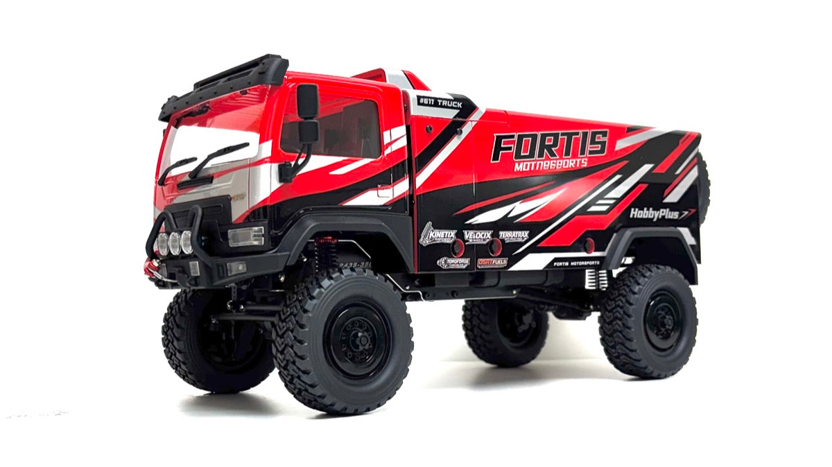 Hobby Plus DKR-4 Fortis 1/18 camion de rallye 4WD sans balais PNP (rouge)
