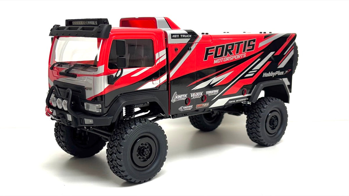 Hobby Plus DKR-4 Fortis 1/18 camion de rallye 4WD sans balais PNP (rouge)