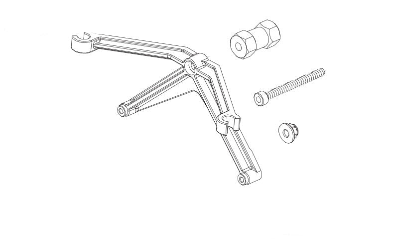 Support de roue de secours intérieure pour Absima CR4.4 Wolf 1/10