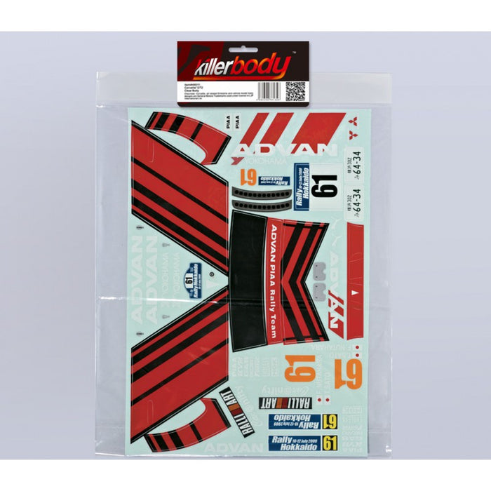 Killerbody Mitsubishi Lancer Evo X Decal Set 1/10