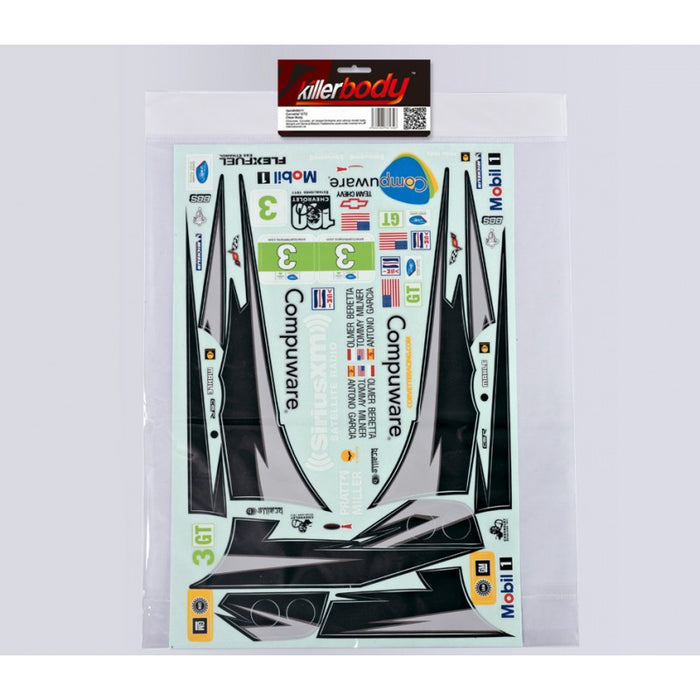 Killerbody Corvette GT2 Decal Set 1/10