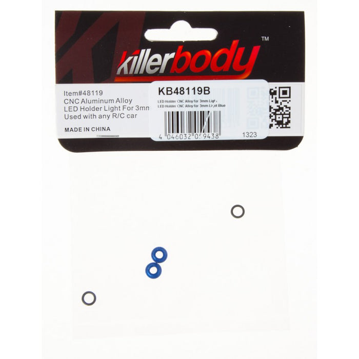 Killerbody 3mm Light LED Holder 1/10 (Alloy, Blue)