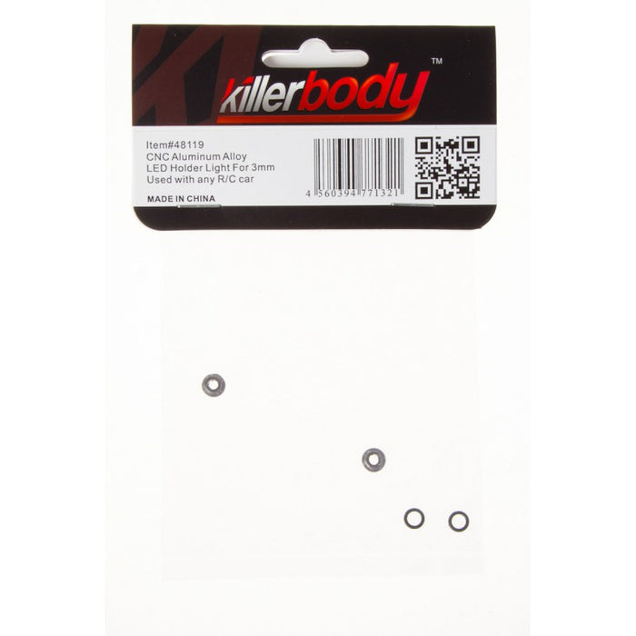 Killerbody 3mm Light LED Holder 1/10 (Alloy, Grey)