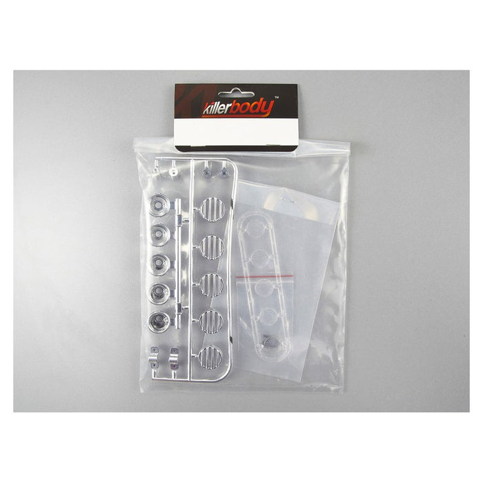 Killerbody Roof Chrome Light Cup Set Type "A" 1/10