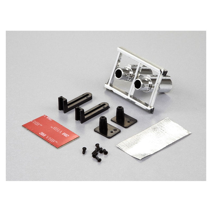 Killerbody Chrome Exhaust Set Type-C w/o LED 1/10