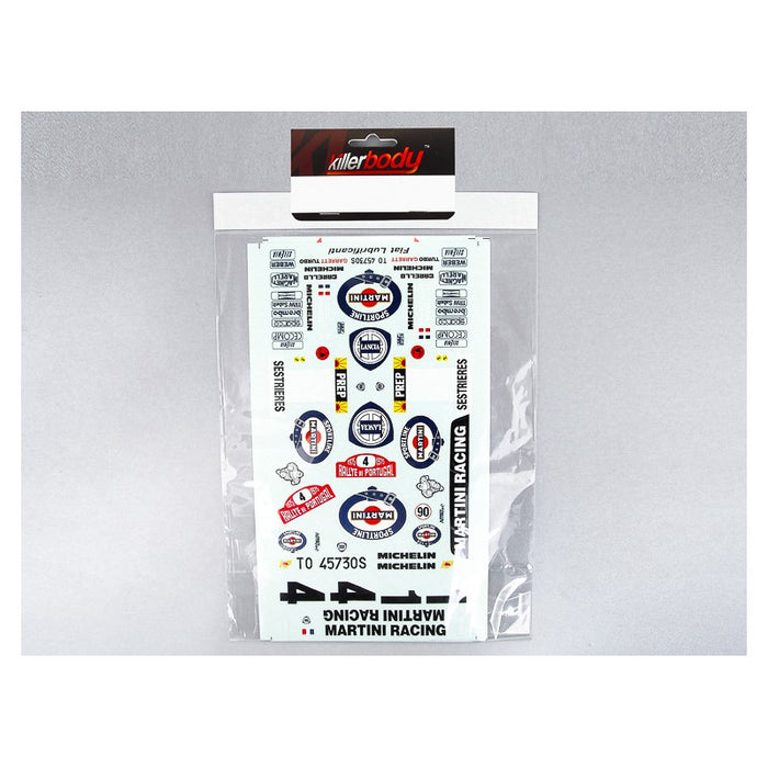 Killerbody Lancia Delta HF Integrale Decal Sheet 1/10