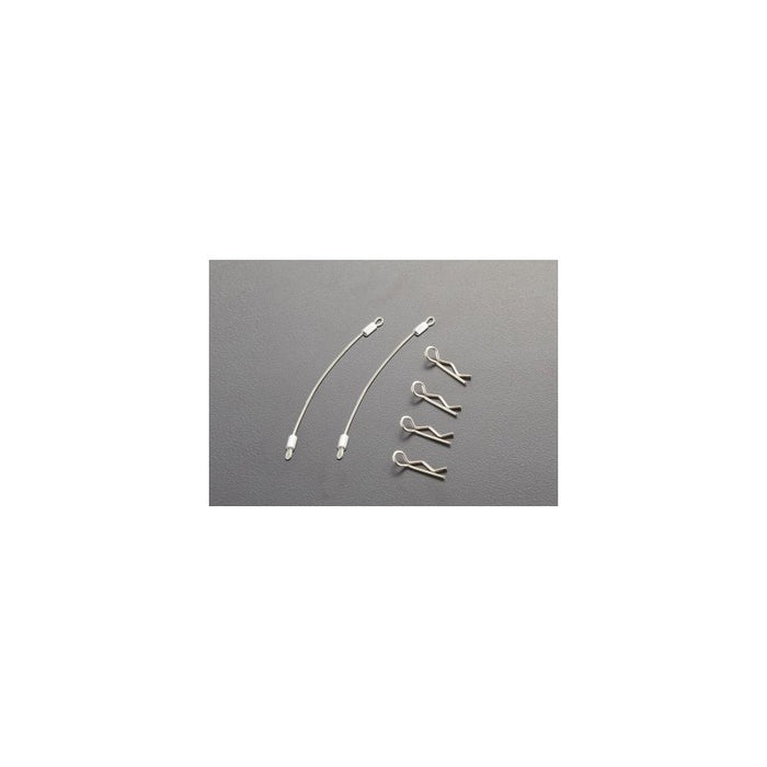 Killerbody 4PCS Body Clips w/ 2PCS Metal Cord 100mm 1/10