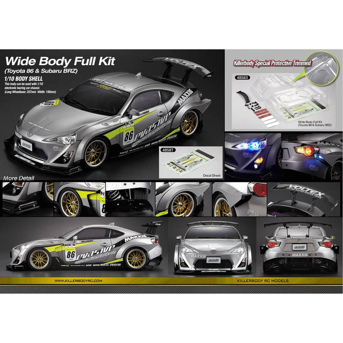 Killerbody Toyota 86 & Subaru BRZ Wide Body Full Kit No2 1/10
