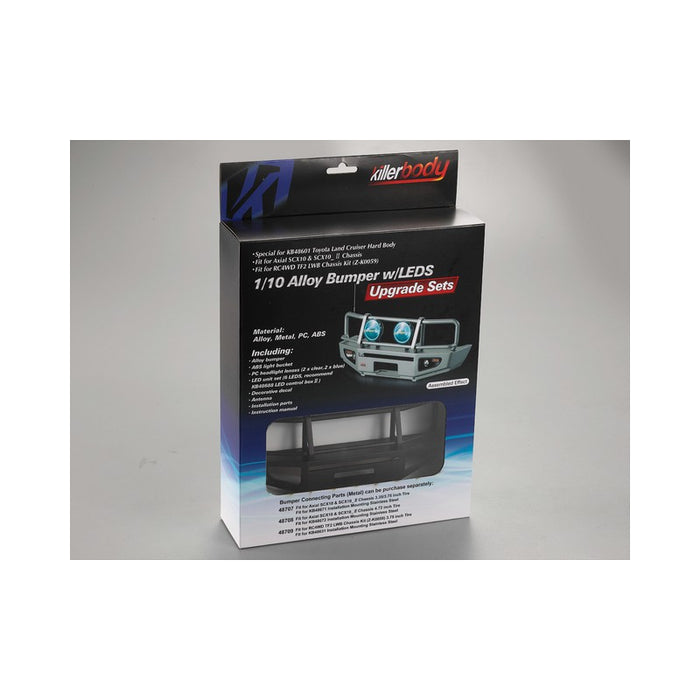 Killerbody Bumper w/ LEDs 1/10 Truck (Alu, Black)