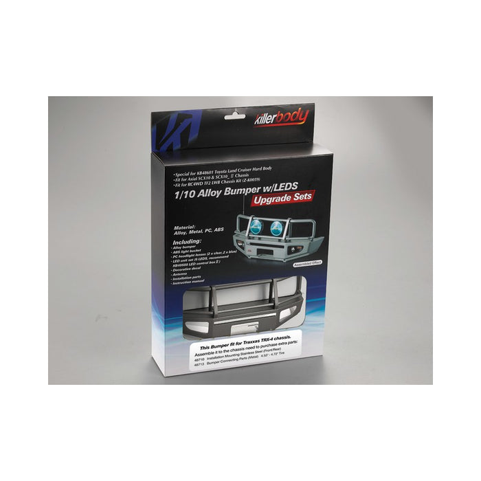 Killerbody LC70 Bumper w/ LEDs 1/10 Truck (Alu, Grey)