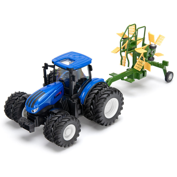 Korody RC Tractor w/ Double Wheels & Hay Tedder 1/24 PNP