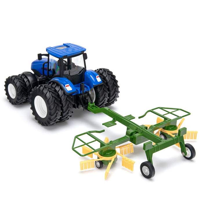 Korody RC Tractor w/ Double Wheels & Hay Tedder 1/24 PNP