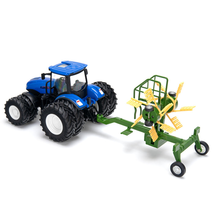Korody RC Tractor w/ Double Wheels & Hay Tedder 1/24 PNP
