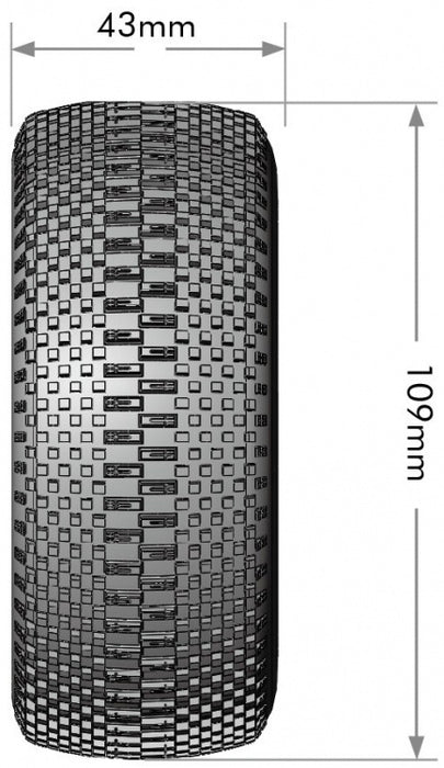 Louise 2PCS SC-GROOVE 109x43mm 1/10 Set de roues Short Course