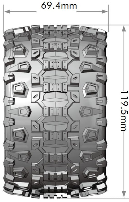 Jeu de roues pour monster truck Louise MT-UPHILL 1/10, 2 pièces