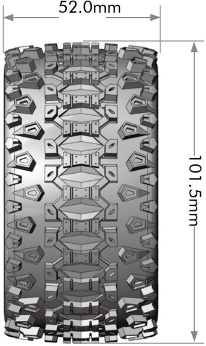 Ensemble de roues pour monster truck Louise 2PCS ST-UPHILL 1/10